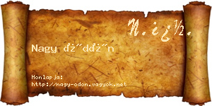 Nagy Ödön névjegykártya